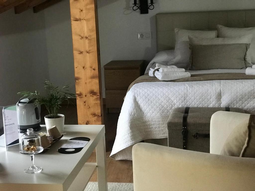 Postel nebo postele na pokoji v ubytování El Rincon del Cuera
