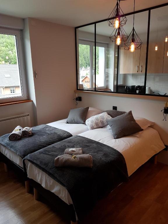 Postel nebo postele na pokoji v ubytování studio 26 m2 tout équipé