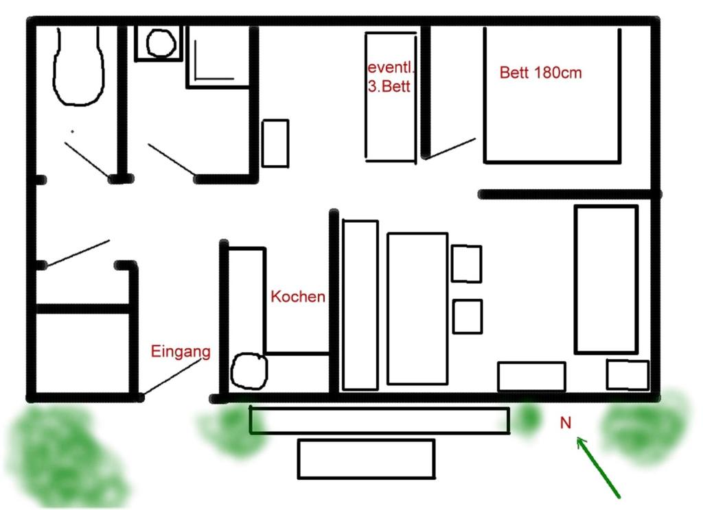 Půdorys ubytování Ferienhaus Pfeiffer