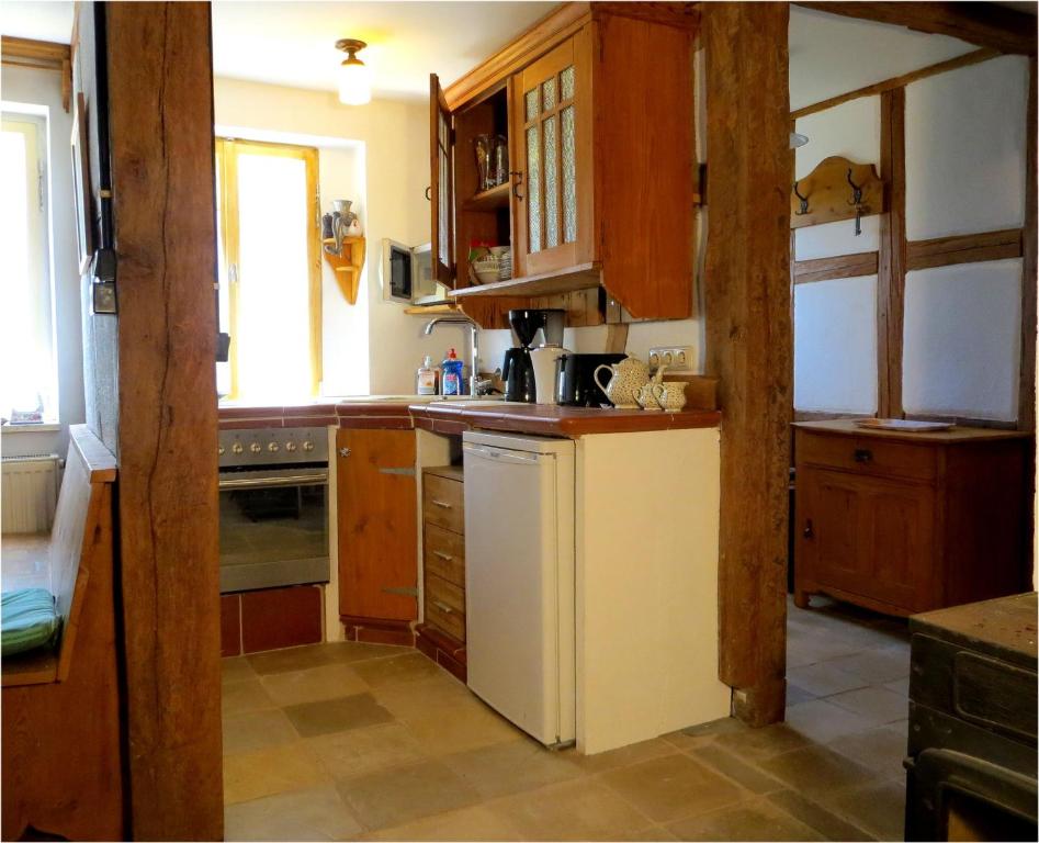 Kuchyň nebo kuchyňský kout v ubytování Ferienhaus Pfeiffer