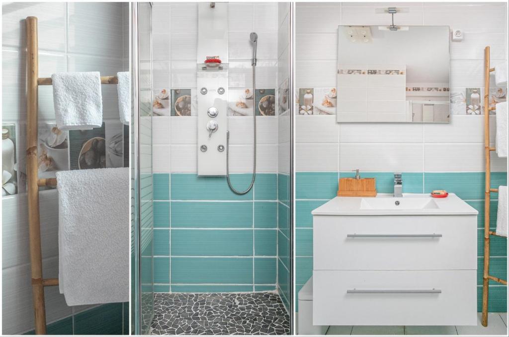 Koupelna v ubytování Le Brin d'Amour Apartment