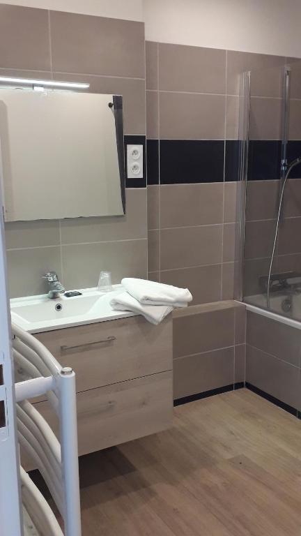 Koupelna v ubytování Villa Les Hydrangéas