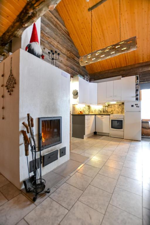 Kuchyň nebo kuchyňský kout v ubytování Ylläshilla Cottage