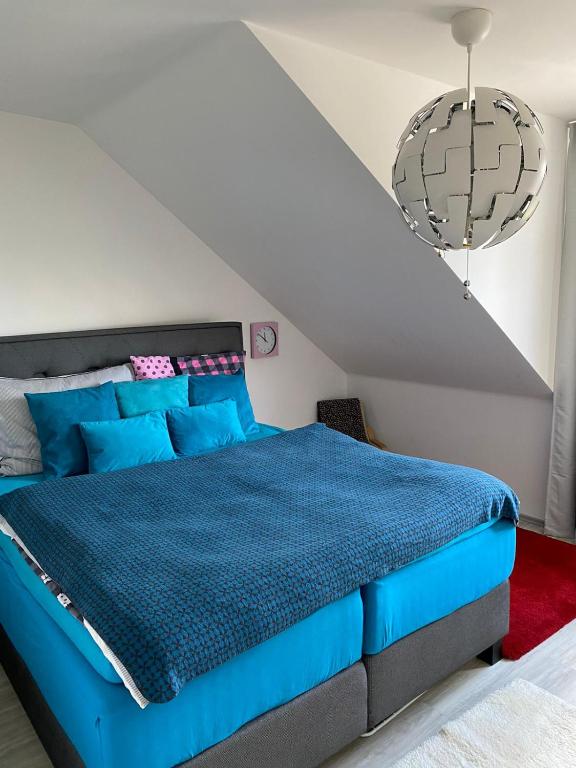 Łóżko lub łóżka w pokoju w obiekcie Deluxe apartmán Liščí kopec