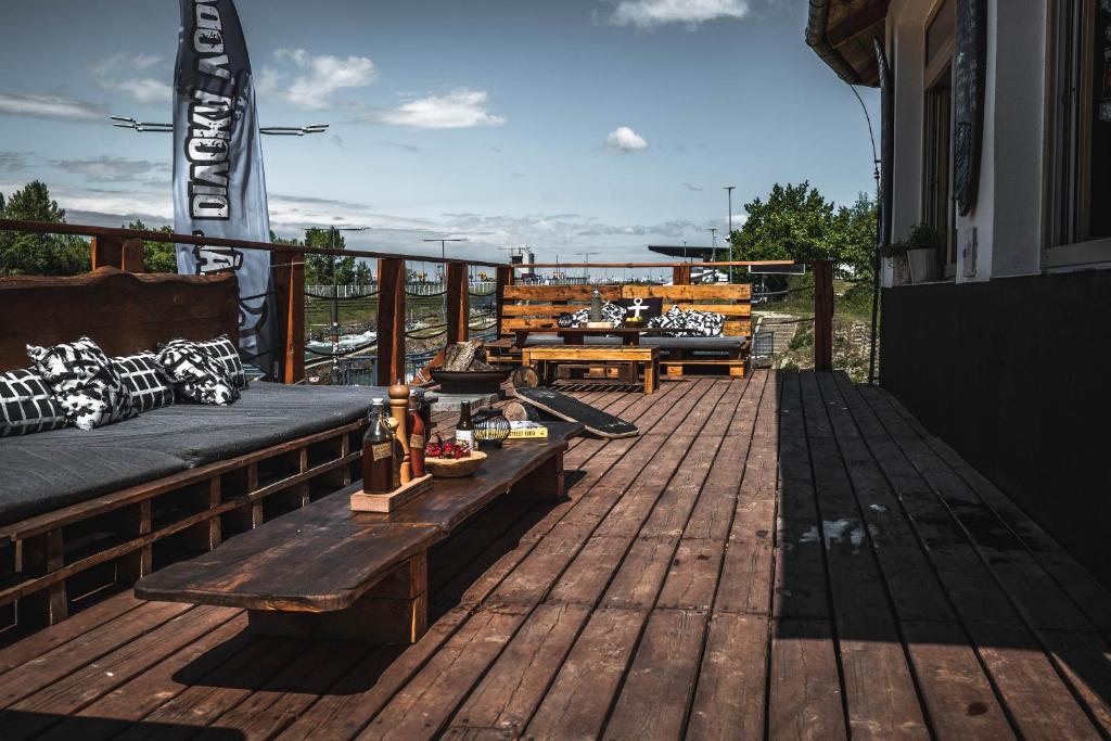 Balkón nebo terasa v ubytování Hotel and Park Divoká Voda