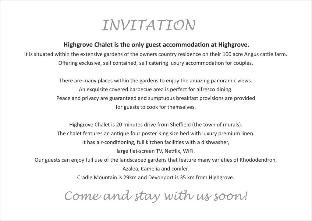Fotografie z fotogalerie ubytování Highgrove v destinaci Promised Land