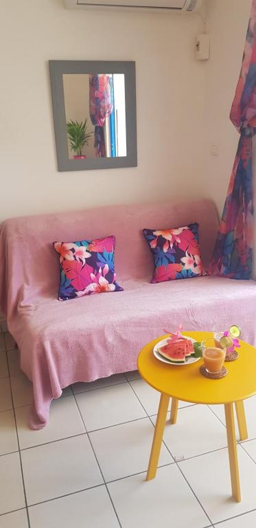 Posezení v ubytování Studio Evasion Tropicale Diamant