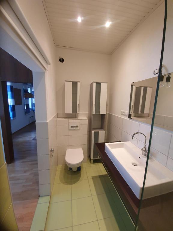 Koupelna v ubytování Appartment Weingut Hess