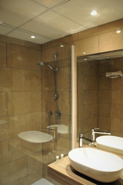 Koupelna v ubytování Roma Domus Hotel
