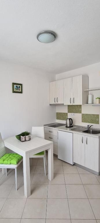 Kuchyň nebo kuchyňský kout v ubytování Apartments Antonia