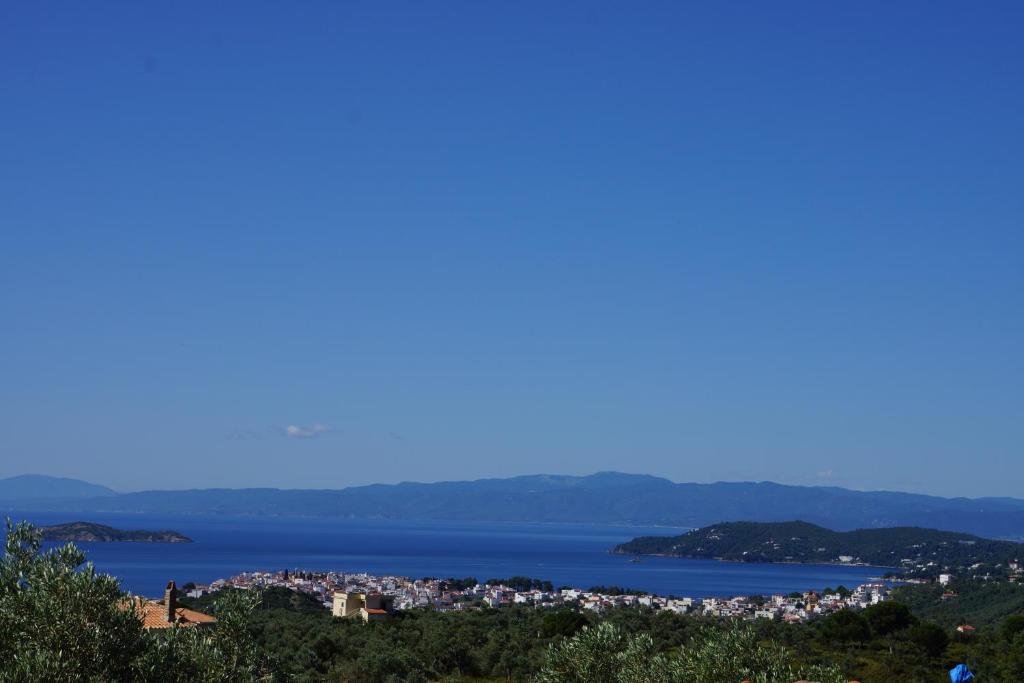 a view of a large body of water at Villa Pefka in Skiathos