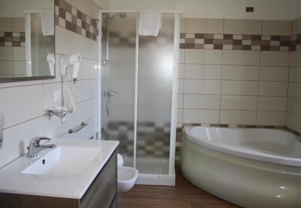 Koupelna v ubytování B&B Paradiso