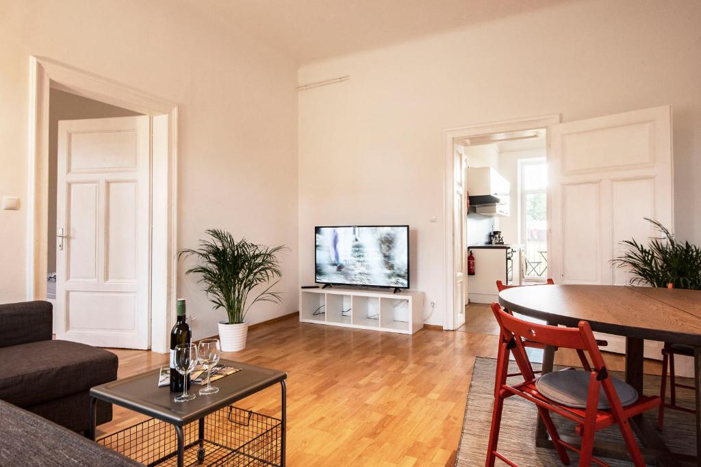 Televízia a/alebo spoločenská miestnosť v ubytovaní City-Apartments Graz