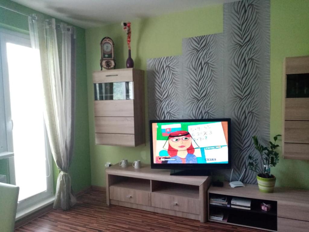 TV a/nebo společenská místnost v ubytování Apartmán Jarko
