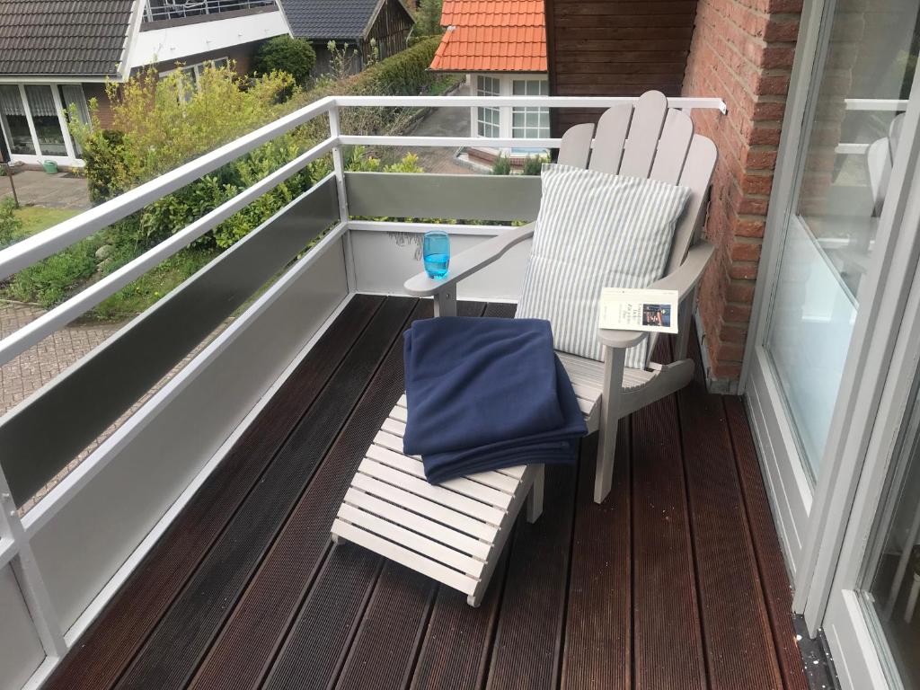 Ein Balkon oder eine Terrasse in der Unterkunft Moin !