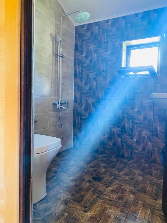 Koupelna v ubytování Villa Dabderr Mestia
