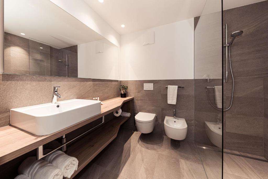 Koupelna v ubytování Hotel Berghang