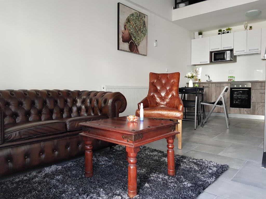 Kuchyň nebo kuchyňský kout v ubytování Central Luxury Apartments