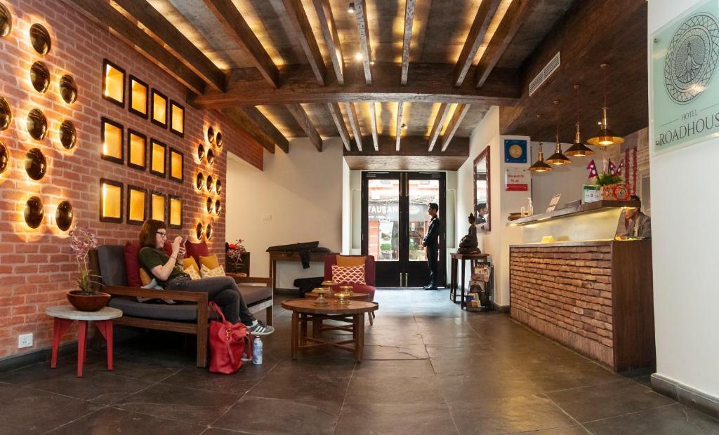 Posezení v ubytování Hotel Roadhouse, Thamel, Kathmandu- Contemporary Boutique
