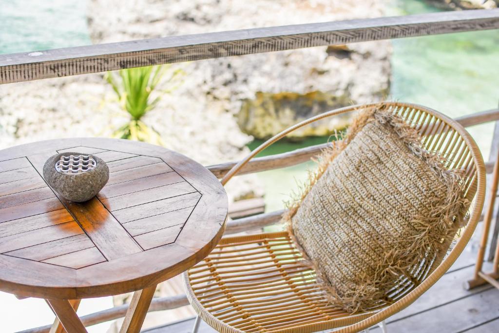 Balkón nebo terasa v ubytování Le Cliff Bali