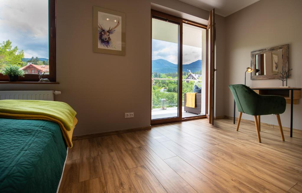 Výhľad na hory alebo výhľad na hory priamo z apartmánu