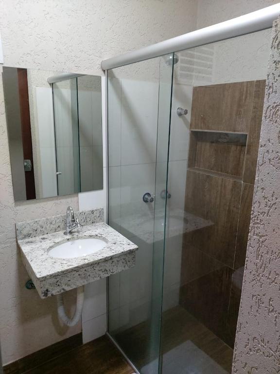 Koupelna v ubytování Hotel Astória Maringá