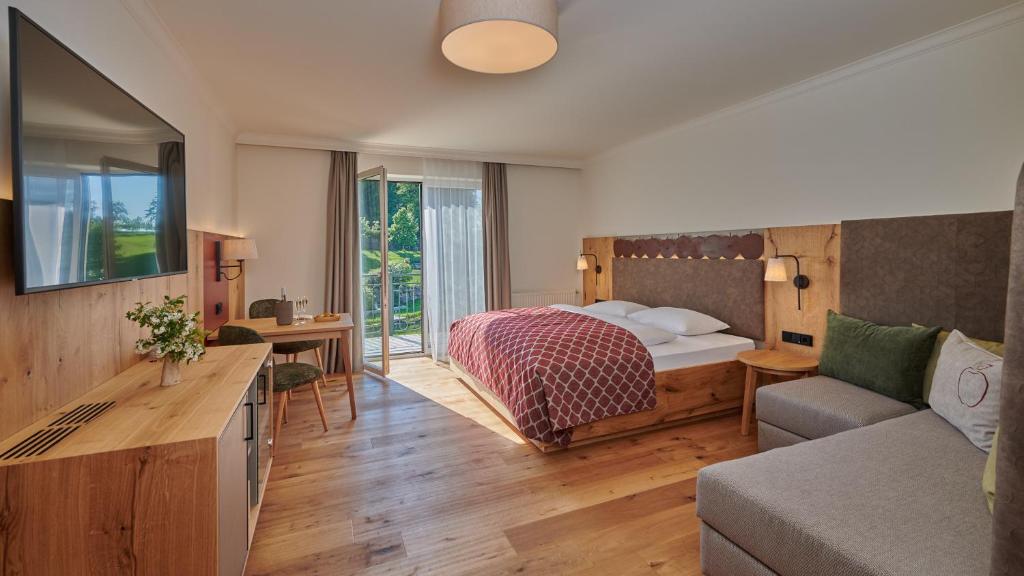 Postel nebo postele na pokoji v ubytování RelaxResort Kothmühle