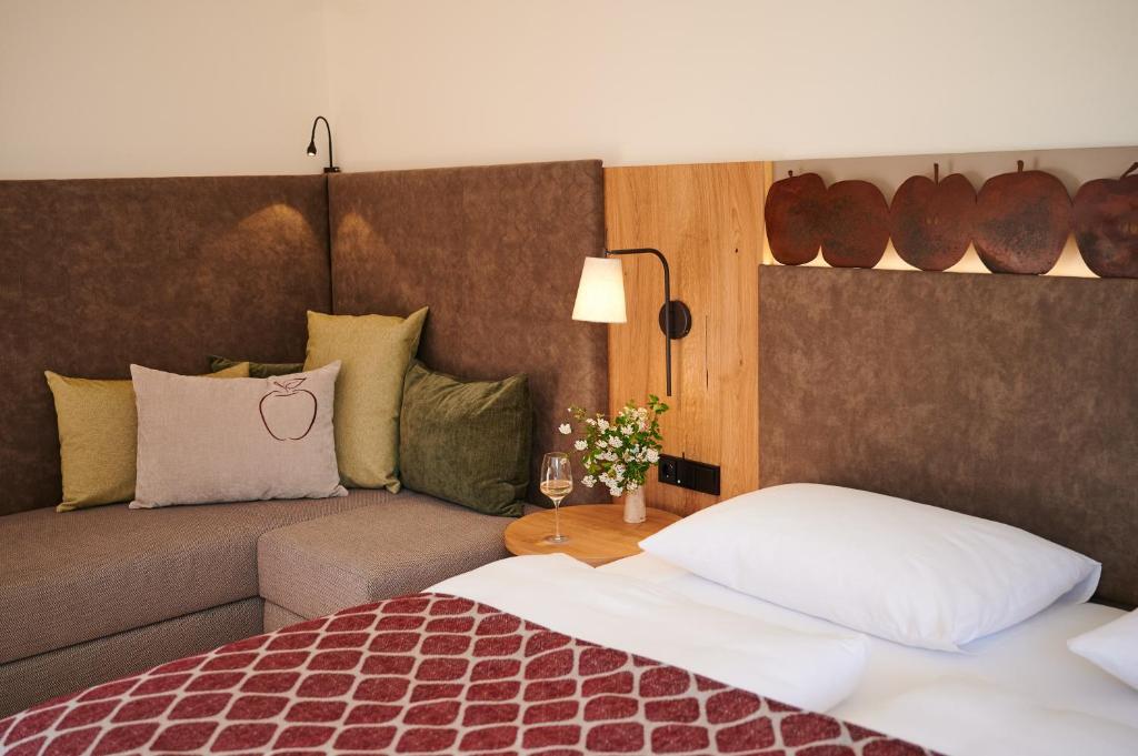 Postel nebo postele na pokoji v ubytování RelaxResort Kothmühle