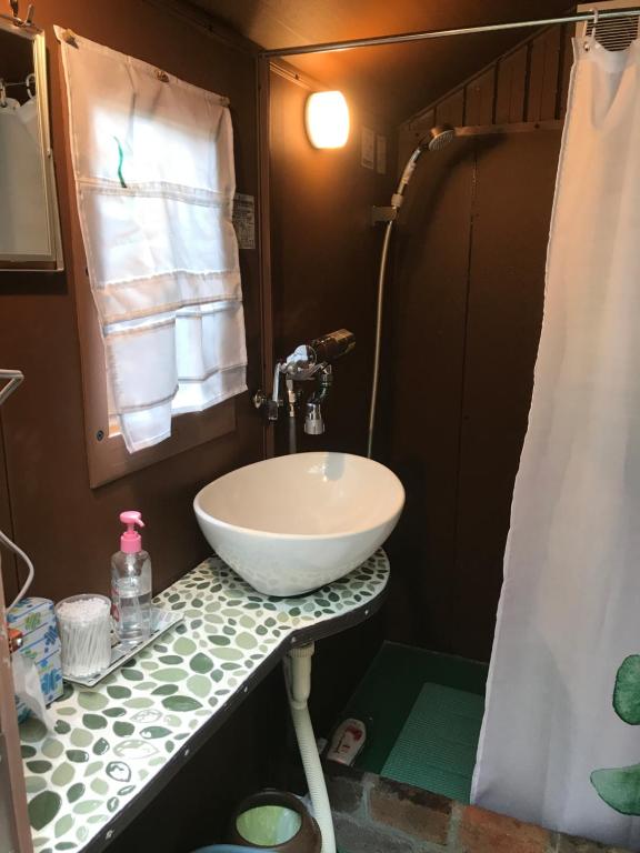 Koupelna v ubytování Garden Shed R