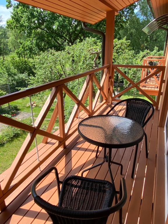 Balkón nebo terasa v ubytování Green Gile Villa in Druskininkai Center