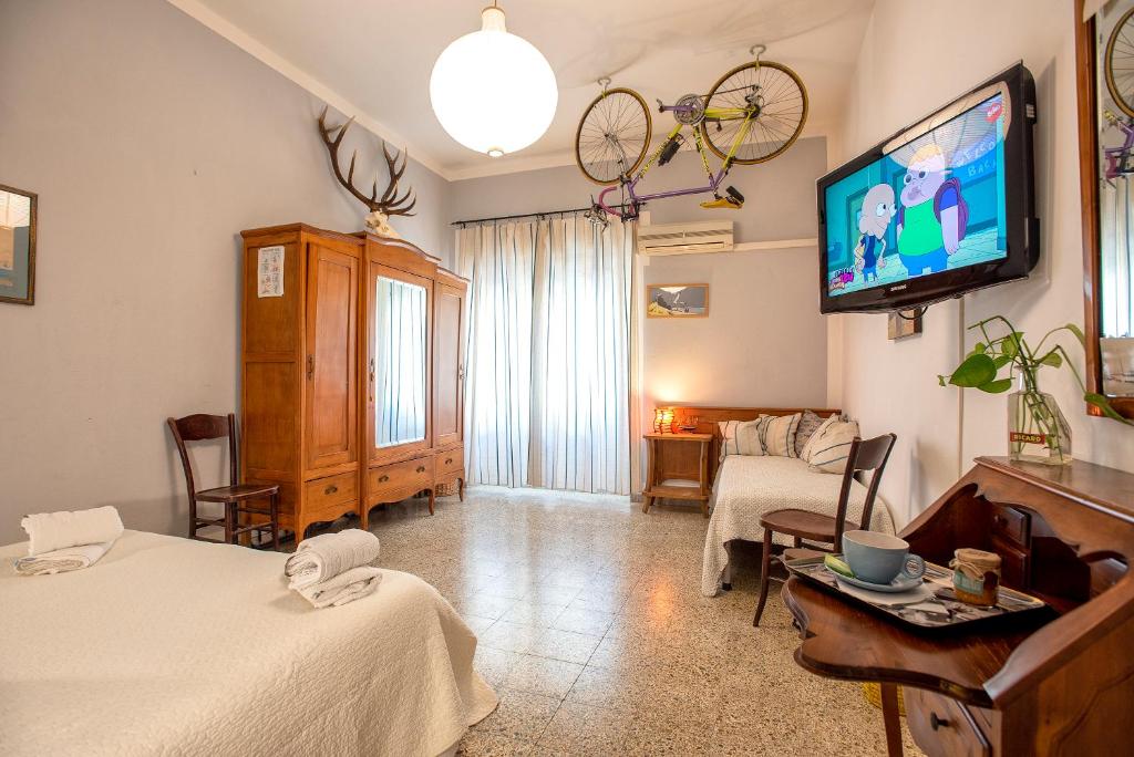 TV a/nebo společenská místnost v ubytování Boipeba Guesthouse