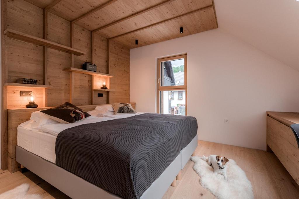 Postel nebo postele na pokoji v ubytování Apartmaji štAla