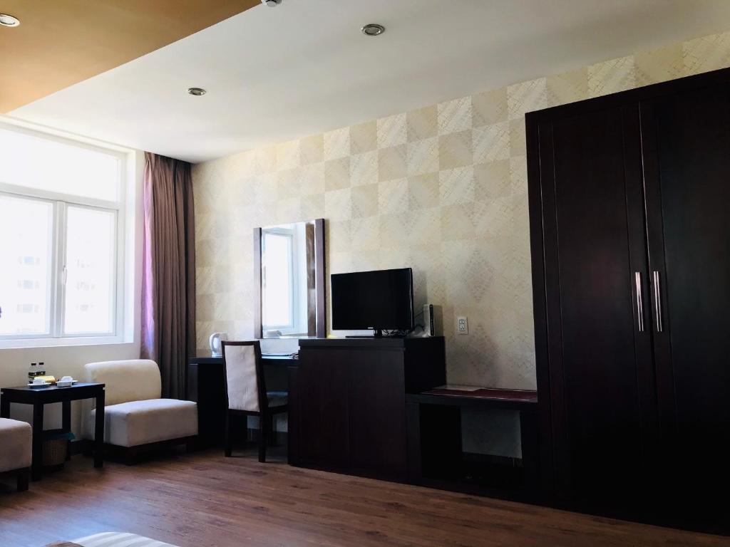 TV a/nebo společenská místnost v ubytování Hoang Sa Hotel