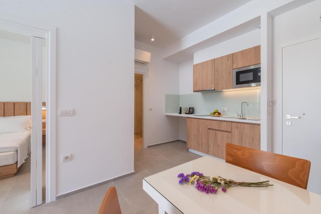 Kuchyň nebo kuchyňský kout v ubytování Ninemia Luxury Residence
