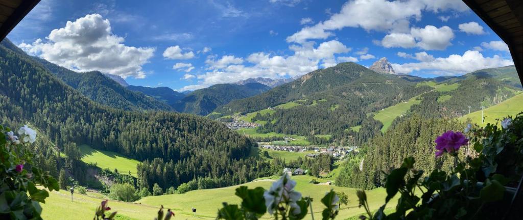 a view of a valley in the mountains at Fless in San Martino in Badia