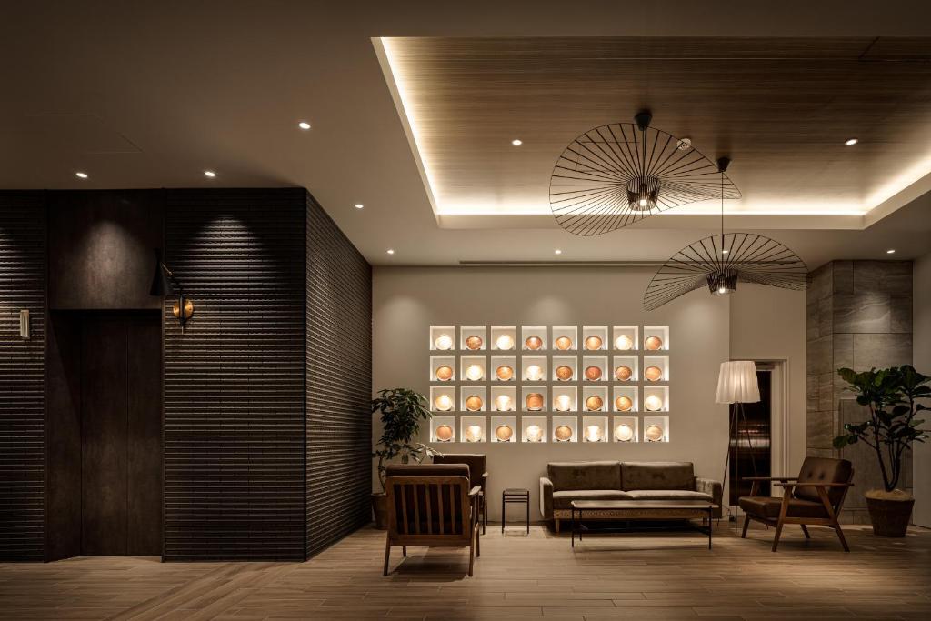 Posezení v ubytování Nest Hotel Hiroshima Ekimae