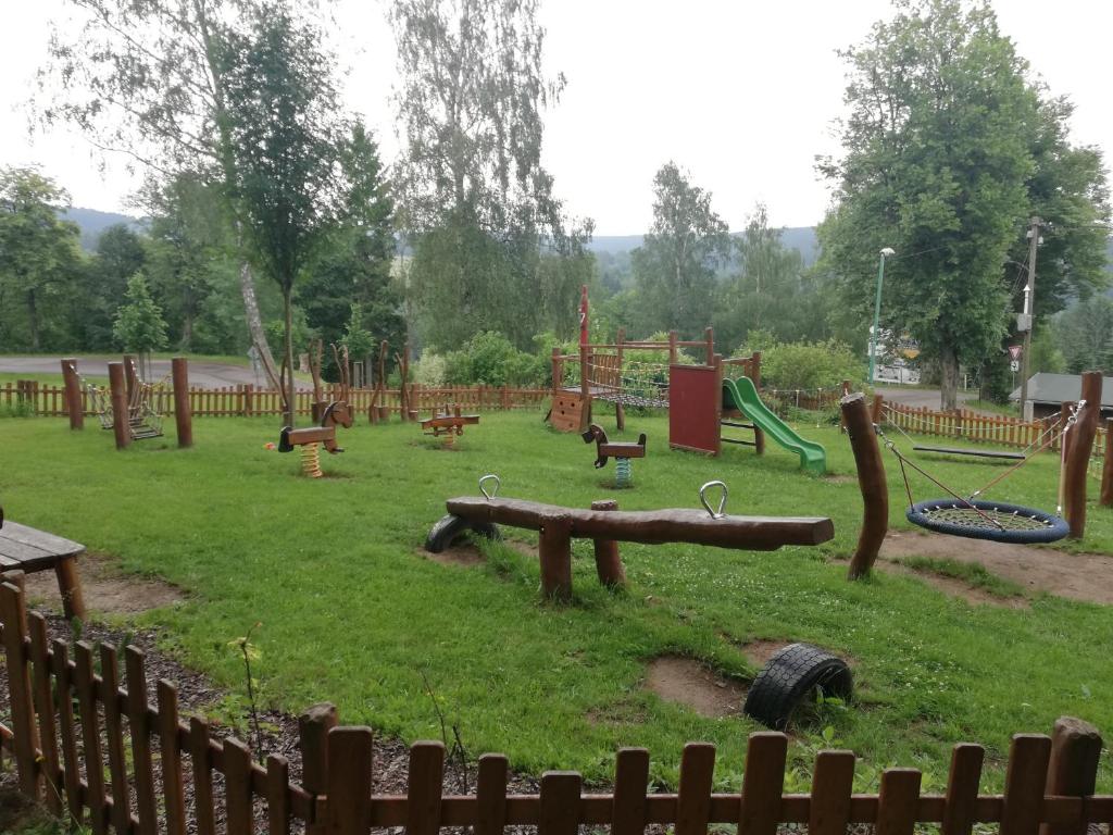 Zahrada ubytování Apartmány Říčky