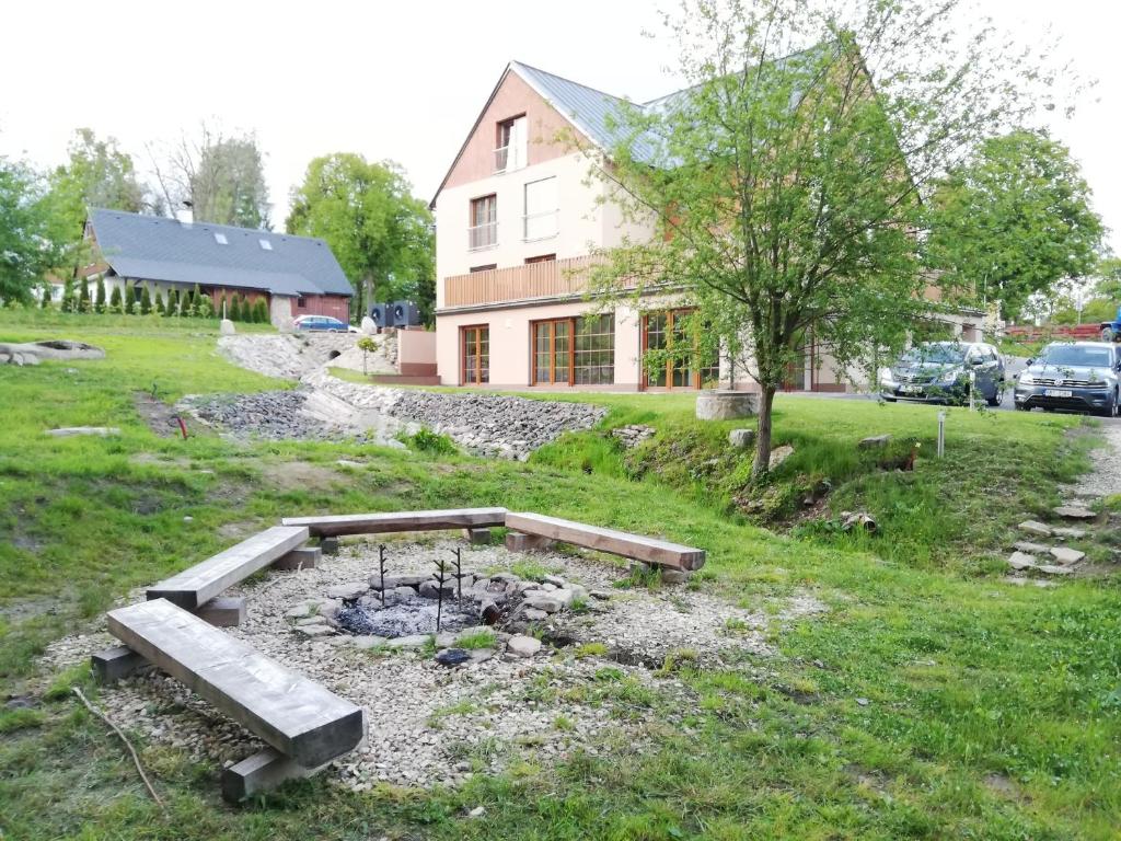 Zahrada ubytování Apartmány Říčky