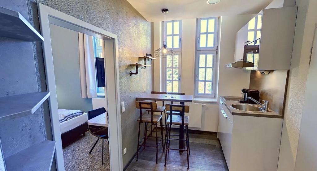 Kuchyň nebo kuchyňský kout v ubytování Boardinghouse Emden