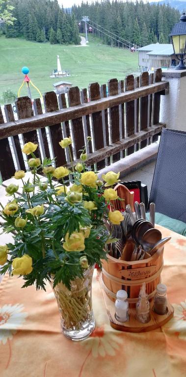 Balkón nebo terasa v ubytování Berghaus Koglmoos