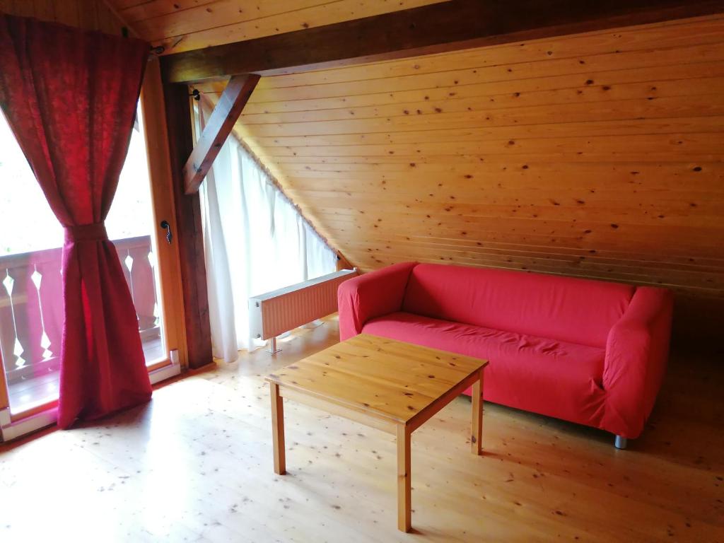Posezení v ubytování Holiday house apartment Voukov mlin