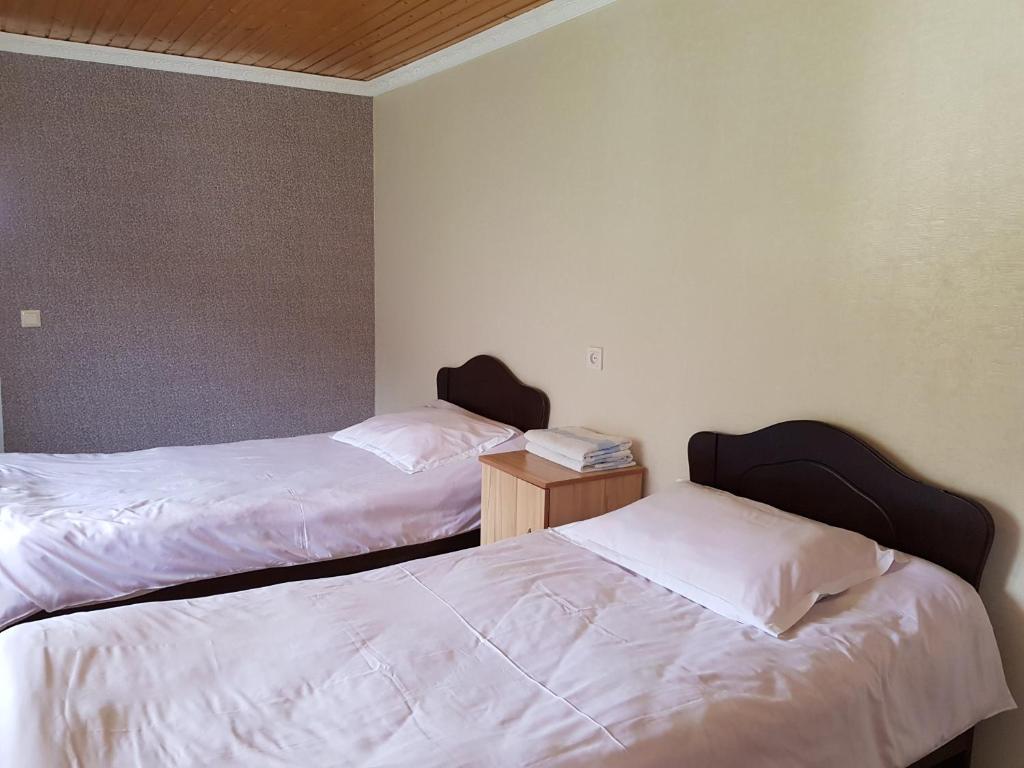 Postel nebo postele na pokoji v ubytování Hilltop Mestia