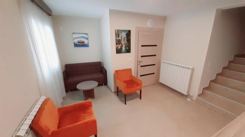 Posezení v ubytování Pilon apartments