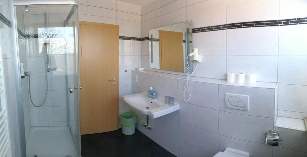 Koupelna v ubytování Hotel Igelstadt