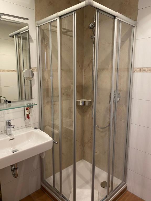 Koupelna v ubytování Hotel Rosenbusch