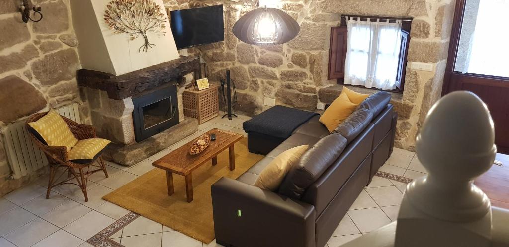 Posezení v ubytování Casa Rualeira