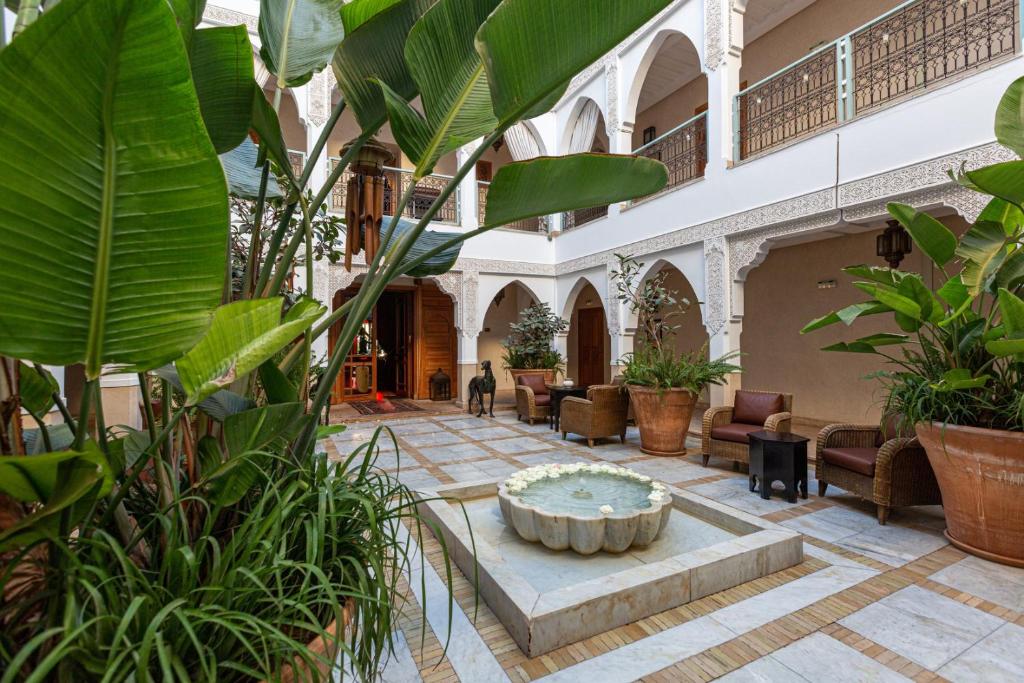 Zahrada ubytování Le Riad Villa Blanche