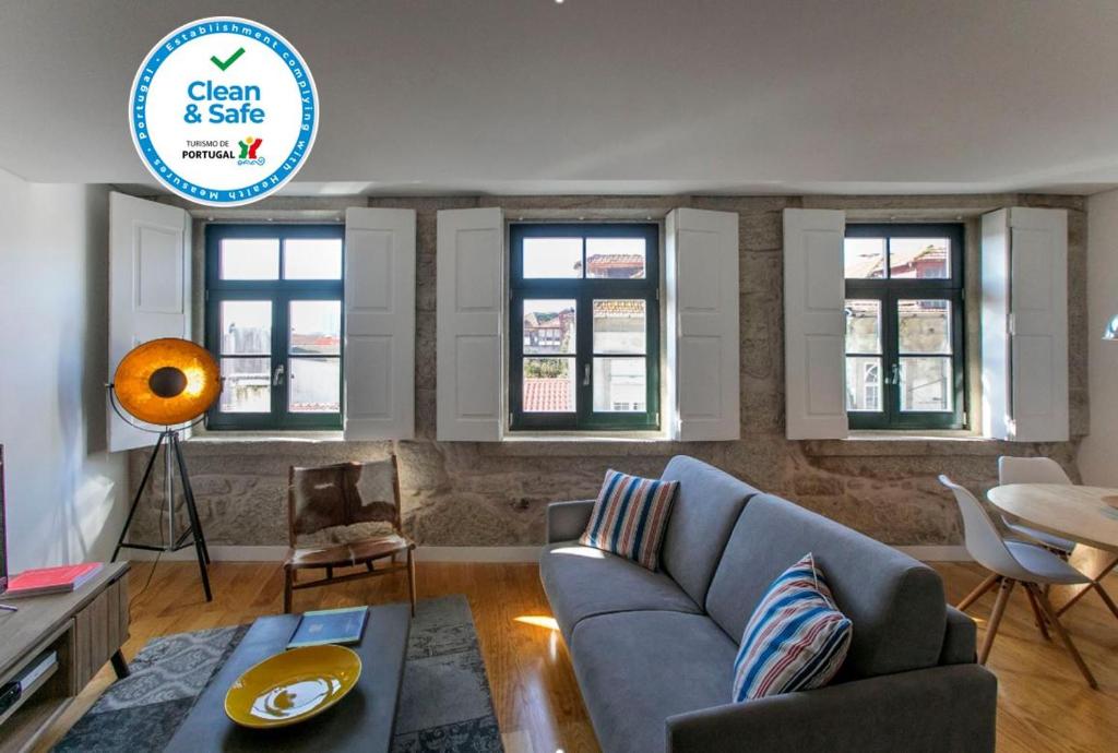 Et opholdsområde på Modern 18th Century Flat