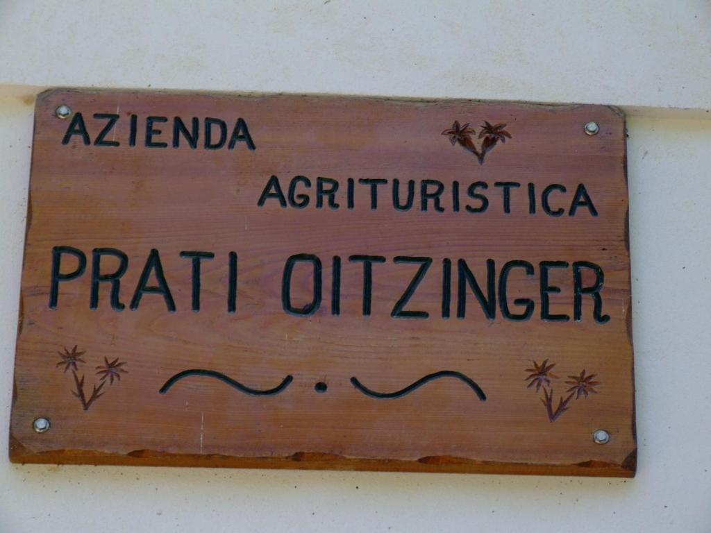 Certifikát, hodnocení, plakát nebo jiný dokument vystavený v ubytování Agriturismo Prati Oitzinger