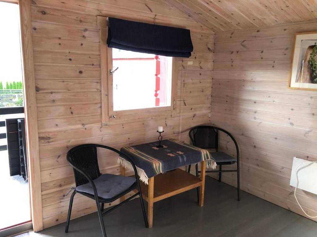 Posezení v ubytování Haugo Utleige Lodge